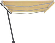 Volně stojící automatická markýza 600 x 350 cm žlutobílá 3069888 - Markýza