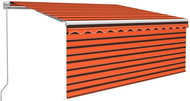 Ručně zatahovací markýza s roletou 3,5 x 2,5 m oranžovohnědá   3069280 - Markýza