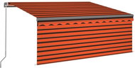Ručně zatahovací markýza s roletou 3,5 x 2,5 m oranžovohnědá 3069400 - Markýza