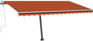 Ručně zatahovací markýza s LED světlem 400x300 cm oranžovohnědá 3069745 - Markýza