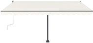 Ručně zatahovací markýza s LED světlem 450 x 350 cm krémová 3069842 - Markýza