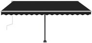 Ručně zatahovací markýza s LED světlem 450 x 350 cm antracitová 3069644 - Markýza