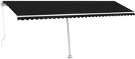 Ručně zatahovací markýza s LED světlem 600 x 350 cm antracitová 3069244 - Markýza