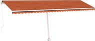 Ručně zatahovací markýza s LED světlem 600x300 cm oranžovohnědá 3069805 - Markýza