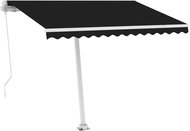 Ručně zatahovací markýza s LED světlem 350 x 250 cm antracitová 3069724 - Markýza