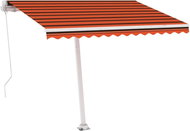 Ručně zatahovací markýza s LED světlem 350x250 cm oranžovohnědá 3069725 - Markýza