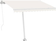 Ručně zatahovací markýza s LED světlem 350 x 250 cm krémová 3069722 - Markýza
