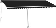 Ručně zatahovací markýza s LED světlem 500 x 300 cm antracitová 3069584 - Markýza