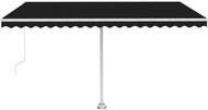Ručně zatahovací markýza s LED světlem 400 x 350 cm antracitová  3069624 - Markýza