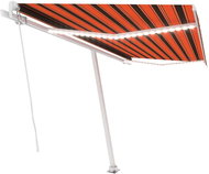 Ručně zatahovací markýza s LED světlem 400x300 cm oranžovohnědá 3068905 - Markýza