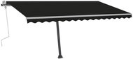 Ručně zatahovací markýza s LED světlem 400 x 300 cm antracitová 3069544 - Markýza