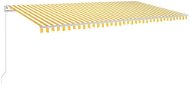Ručně zatahovací markýza 600 x 350 cm žlutobílá 3069038 - Markýza