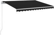 Ručně zatahovací markýza s LED světlem 450 x 350 cm antracitová 3069844 - Markýza