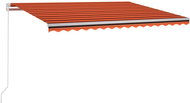 Ručně zatahovací markýza s LED světlem 450x300 cm oranžovohnědá 3069765 - Markýza