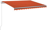 Ručně zatahovací markýza s LED světlem 350x250 cm oranžovohnědá 3069525 - Markýza