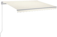 Ručně zatahovací markýza s LED světlem 300 x 250 cm krémová 3069502 - Markýza