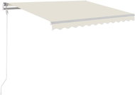 Ručně zatahovací markýza 350 x 250 cm krémová 3069077 - Markýza