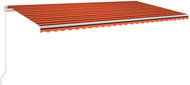 Ručně zatahovací markýza s LED světlem 600x300 cm oranžovohnědá 3068965 - Markýza