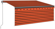 Automatická zatahovací markýza s roletou 3x2,5 m oranžovohnědá   3069390 - Markýza
