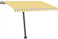 Automatická markýza LED a senzor větru 350 x 250 cm žlutobílá 3069533 - Markýza