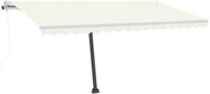 Automatická markýza LED a senzor větru 400 x 300 cm krémová 3069752 - Markýza