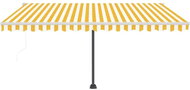 Automatická markýza LED a senzor větru 400 x 350 cm žlutobílá 3069833 - Markýza