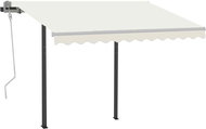 Automatická zatahovací markýza se sloupky 3 x 2,5 m krémová 3069907 - Markýza