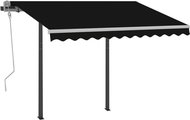 Automatická zatahovací markýza se sloupky 3 x 2,5 m antracitová 3070109 - Markýza