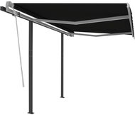 Automatická zatahovací markýza se sloupky 3,5x2,5 m antracitová 3069929 - Markýza