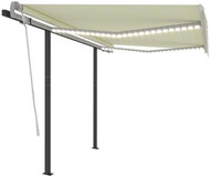 Automatická markýza LED a senzor větru 3,5 x 2,5 m krémová 3070132 - Markýza
