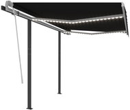 Automatická markýza LED a senzor větru 3,5 x 2,5 m antracitová 3069934 - Markýza