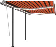 Automatická markýza LED a senzor větru 3,5x2,5 m oranžovo-hnědá 3069935 - Markýza