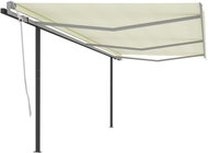 Automatická zatahovací markýza se sloupky 6 x 3 m krémová 3070007 - Markýza