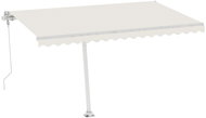 Automatická markýza LED a senzor větru 400 x 350 cm krémová 3069632 - Markýza