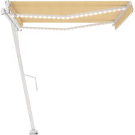 Automatická markýza LED a senzor větru 450 x 300 cm žlutobílá 3069133 - Markýza