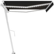 Automatická markýza LED a senzor větru 450 x 300 cm antracitová 3069574 - Markýza