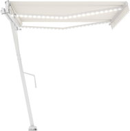 Automatická markýza LED a senzor větru 450 x 300 cm krémová 3069132 - Markýza