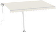 Automatická markýza LED a senzor větru 400 x 300 cm krémová 3069552 - Markýza