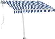 Automatická markýza LED a senzor větru 350 x 250 cm modrobílá 3069531 - Markýza