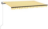 Automatická markýza LED a senzor větru 450 x 350 cm žlutobílá 3069853 - Markýza