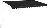 Automatická markýza LED a senzor větru 450 x 350 cm antracitová 3069214 - Markýza