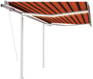 Automatická markýza LED a senzor větru 3,5x2,5 m oranžovo-hnědá 3070135 - Markýza