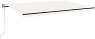 Automatická markýza LED a senzor větru 500 x 300 cm krémová 3069152 - Markýza