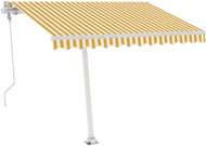 Automatická markýza LED a senzor větru 300 x 250 cm žlutobílá 3069713 - Markýza
