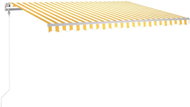 Automatická markýza LED a senzor větru 400 x 350 cm žlutobílá 3068993 - Markýza