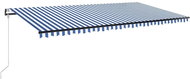 Automatická zatahovací markýza 600 x 350 cm modrobílá 3069246 - Markýza