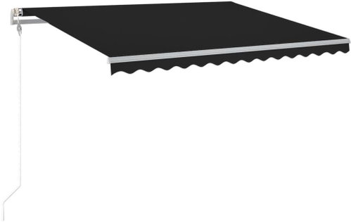 Automatická markýza LED a senzor větru 450 x 300 cm antracitová 3068934 - Markýza - Main image
