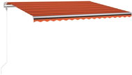 Automatická markýza LED a senzor větru 400x300 cm oranžovohnědá 3069755 - Markýza
