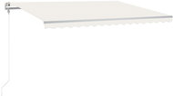 Automatická markýza LED a senzor větru 450 x 300 cm krémová 3069772 - Markýza