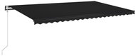 Automatická zatahovací markýza 500 x 350 cm antracitová 3069229 - Markýza